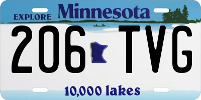 MN license plate 206TVG