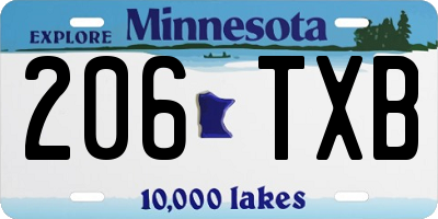 MN license plate 206TXB