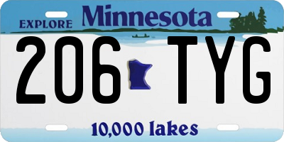 MN license plate 206TYG