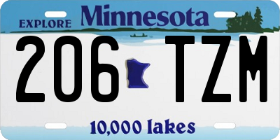 MN license plate 206TZM