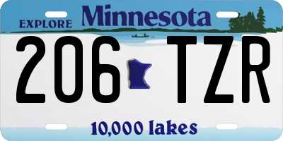 MN license plate 206TZR