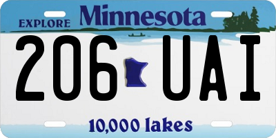 MN license plate 206UAI