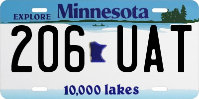 MN license plate 206UAT