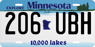 MN license plate 206UBH