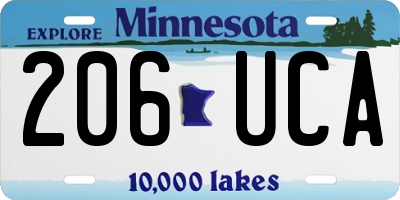 MN license plate 206UCA