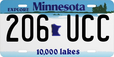 MN license plate 206UCC