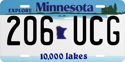MN license plate 206UCG