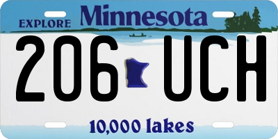 MN license plate 206UCH