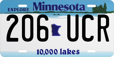 MN license plate 206UCR