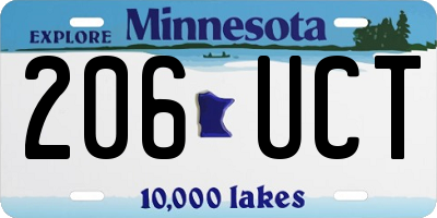 MN license plate 206UCT