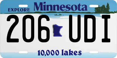 MN license plate 206UDI