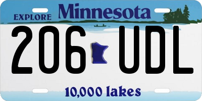 MN license plate 206UDL