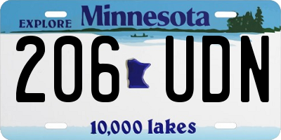 MN license plate 206UDN