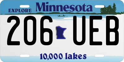 MN license plate 206UEB