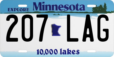 MN license plate 207LAG