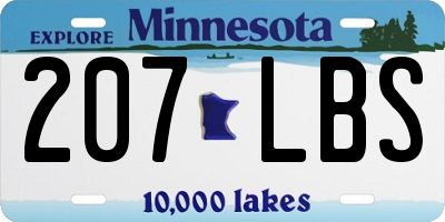 MN license plate 207LBS