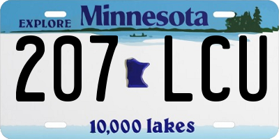 MN license plate 207LCU
