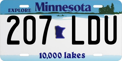 MN license plate 207LDU