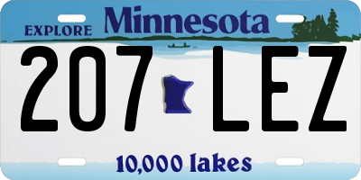 MN license plate 207LEZ