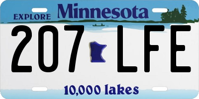 MN license plate 207LFE