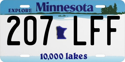MN license plate 207LFF