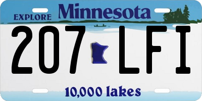 MN license plate 207LFI