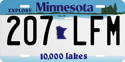 MN license plate 207LFM