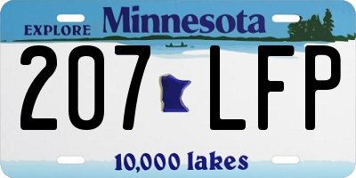 MN license plate 207LFP