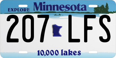 MN license plate 207LFS