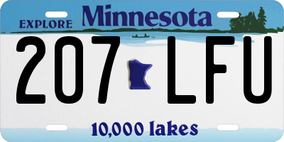 MN license plate 207LFU