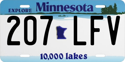 MN license plate 207LFV