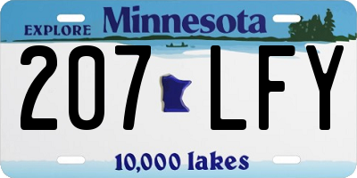 MN license plate 207LFY