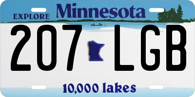 MN license plate 207LGB