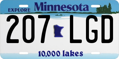 MN license plate 207LGD