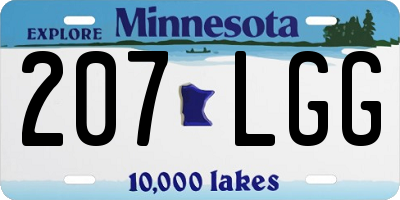 MN license plate 207LGG