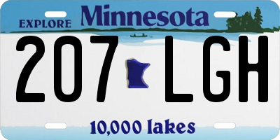 MN license plate 207LGH