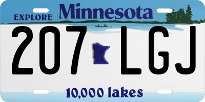MN license plate 207LGJ