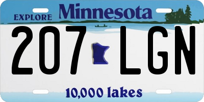 MN license plate 207LGN