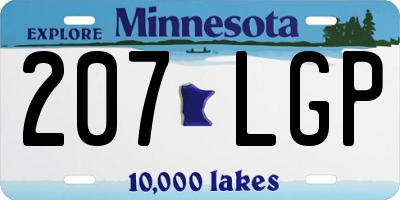 MN license plate 207LGP