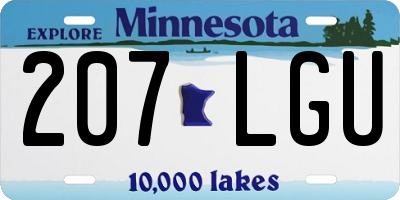 MN license plate 207LGU