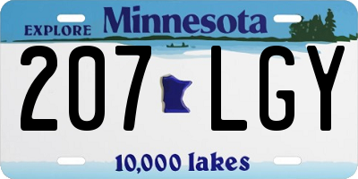 MN license plate 207LGY