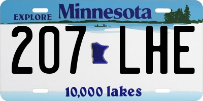 MN license plate 207LHE
