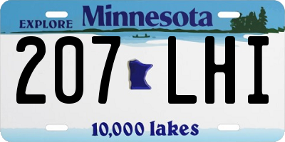 MN license plate 207LHI