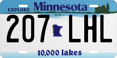 MN license plate 207LHL