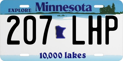 MN license plate 207LHP