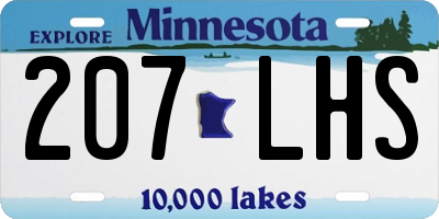 MN license plate 207LHS