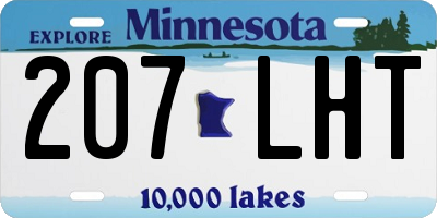 MN license plate 207LHT