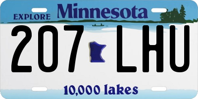 MN license plate 207LHU