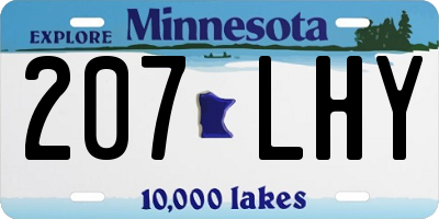 MN license plate 207LHY