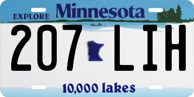 MN license plate 207LIH